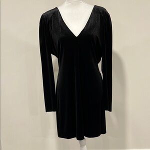 EXPRESS Black Velvet Dress w/ Bow